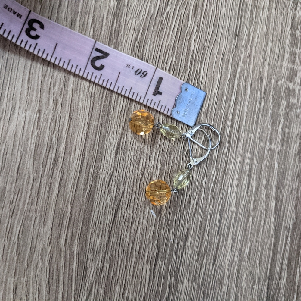 Beaded drop earrings - Picture 2 of 2